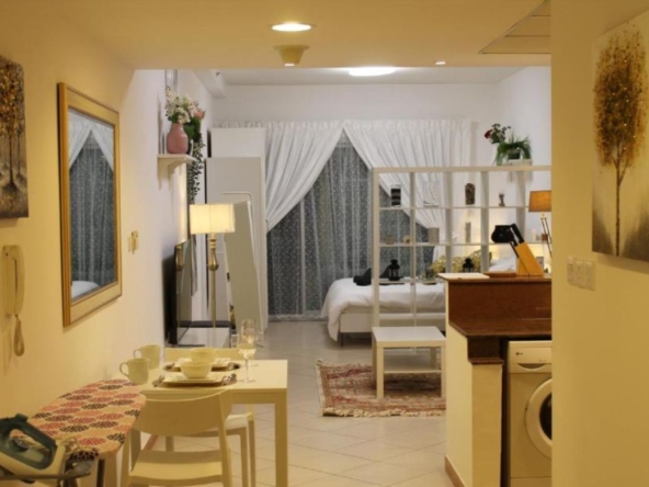 Image express the studio apartment in lahore with the update partations.