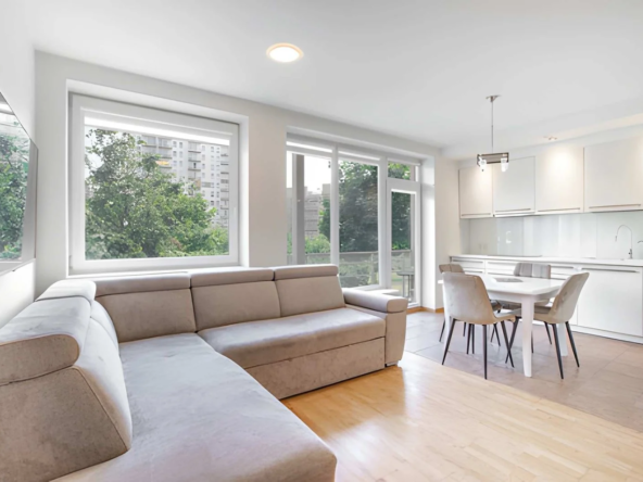 High rise apartments building with modern design